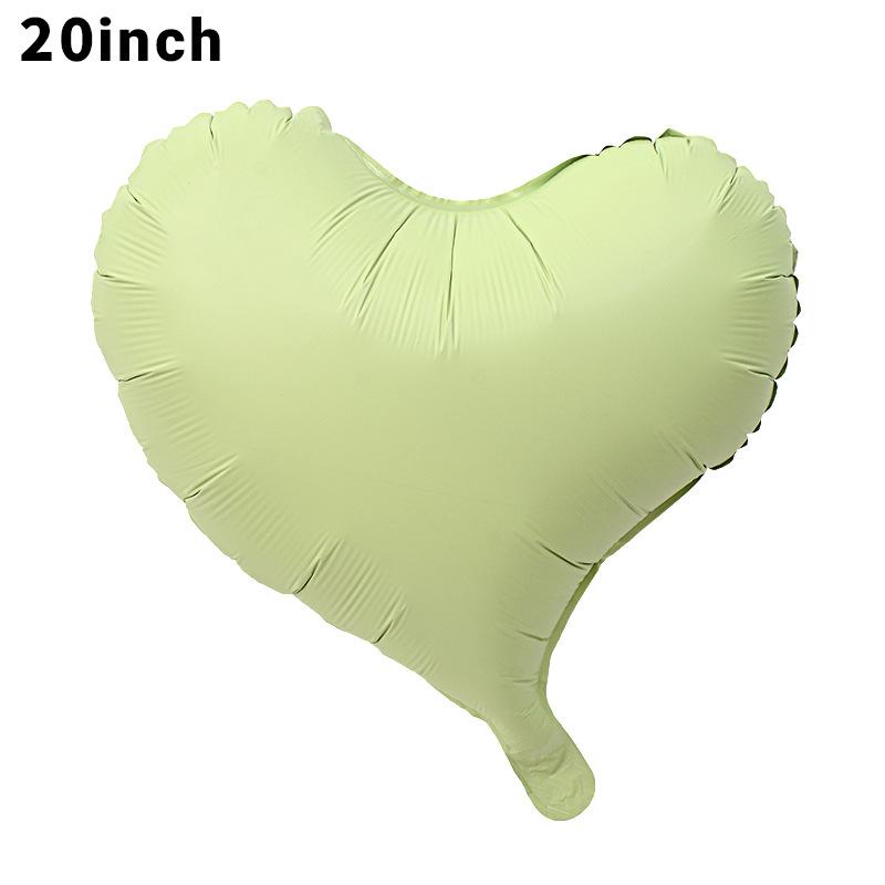 20 Inch Matte Crooked Heart Aluminum Film Balloon Candy Color Curved Love Helium Balloon Party Decoration