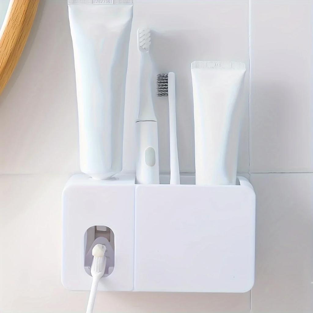 1pc-Fully Automatic Toothpaste Squeezing Machine, Toothbrush Holder