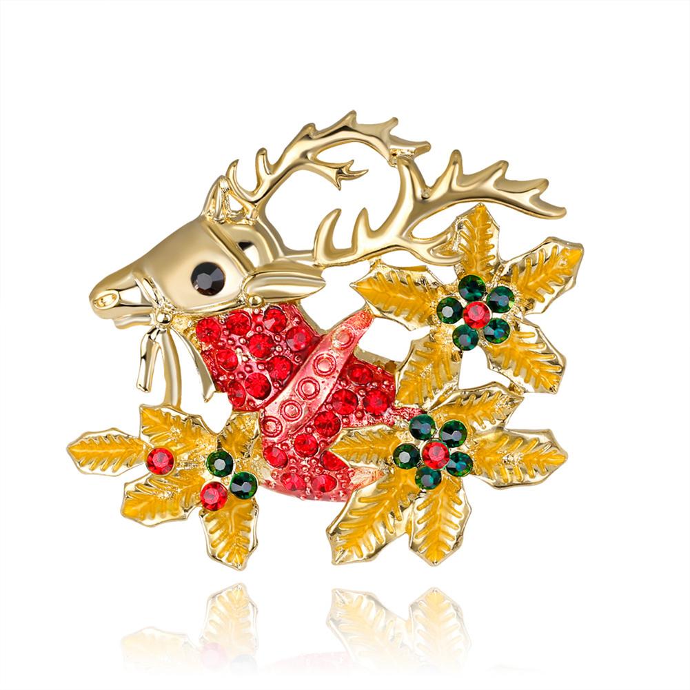 

Women Unique Cartoon Deer Design Brooch Perfect Wear Decoration for Christmas AL159-A #1