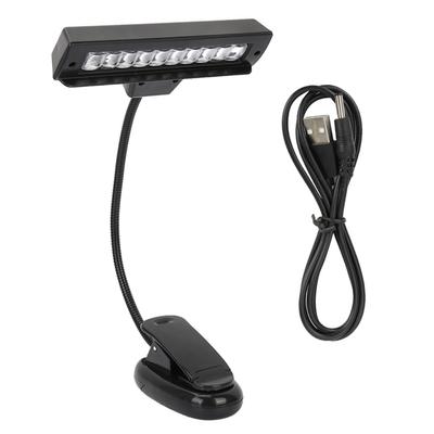 Tragbares Orchester-Notenpultlicht Flexibler Hals Clip-On USB Lese-LED-Lampe