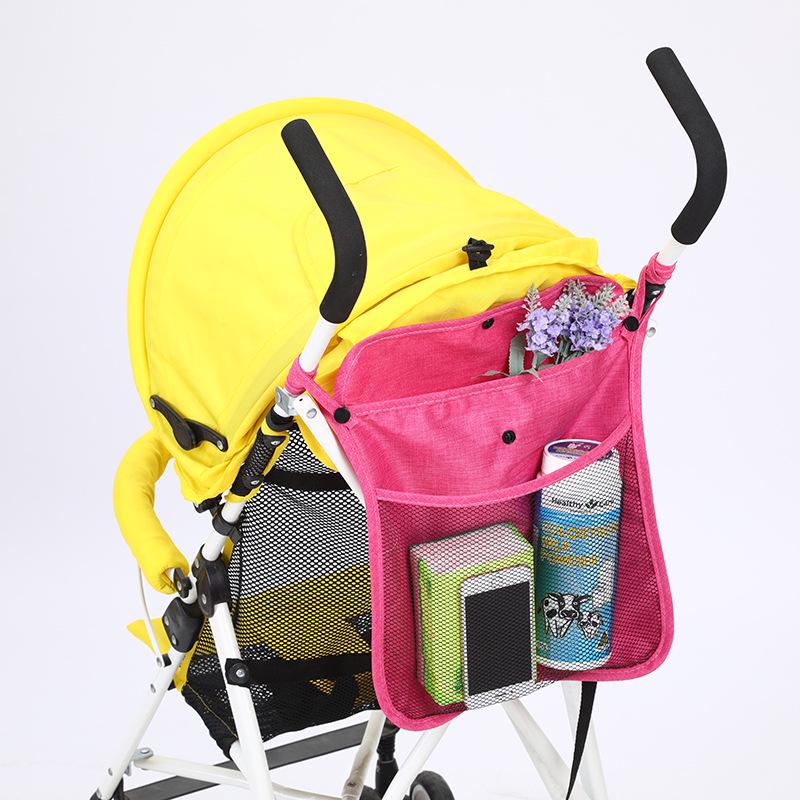 Baby Stroller Storage Bag - Hanging Pouch for Bottles & Essentials