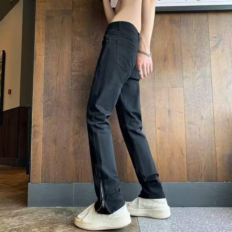 High Street Jeans Spring And Autumn Men's Premium Zipper Trousers