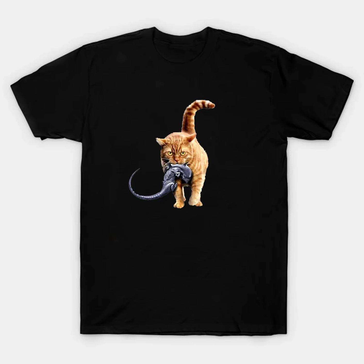 

Uscss Nostromo Alien Jonesy The CAT Shirt Short Sleeve Top Casual Shirt S чёрный
