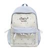 Schoolbag Sweet Girl Wind Pain Bag Backpack Macaron Multi-color Backpack Polka Dot Embroidery Transparent Baby Bag Campus Large Capacity