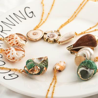 Natural Shell Series Jewelry Cute Style Small And Fresh Shell Pendant Necklace Female Personality Clavicle Chain