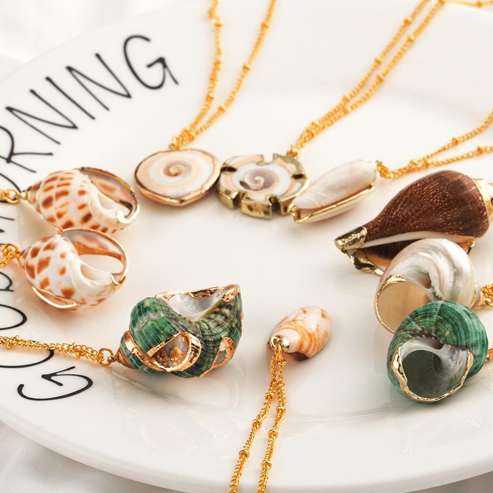 Natural Shell Series Jewelry Cute Style Small And Fresh Shell Pendant Necklace Female Personality Clavicle Chain