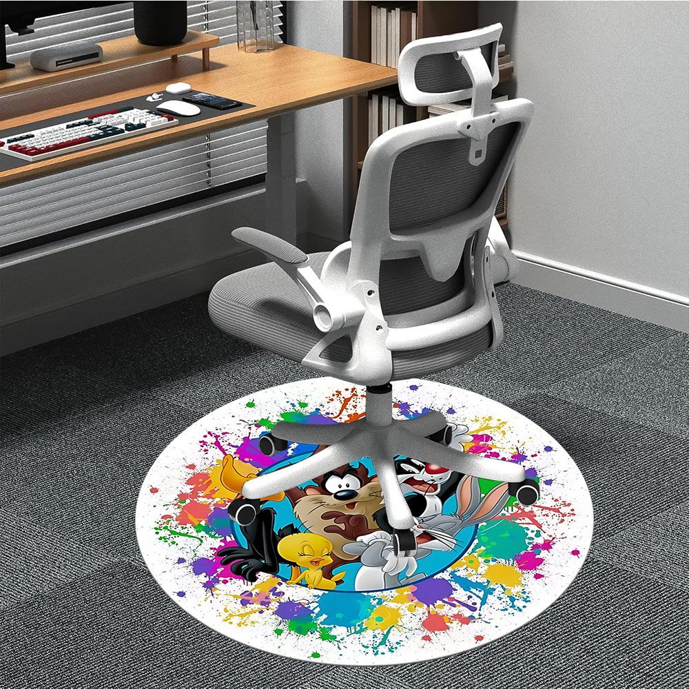 

1pc Looney Tunes Chair Carpet for Office Non-Slip, Indoor Non-Slip Washable Carpet, Non-Shedding Mat For Office yy251030079 80cm by 80cm