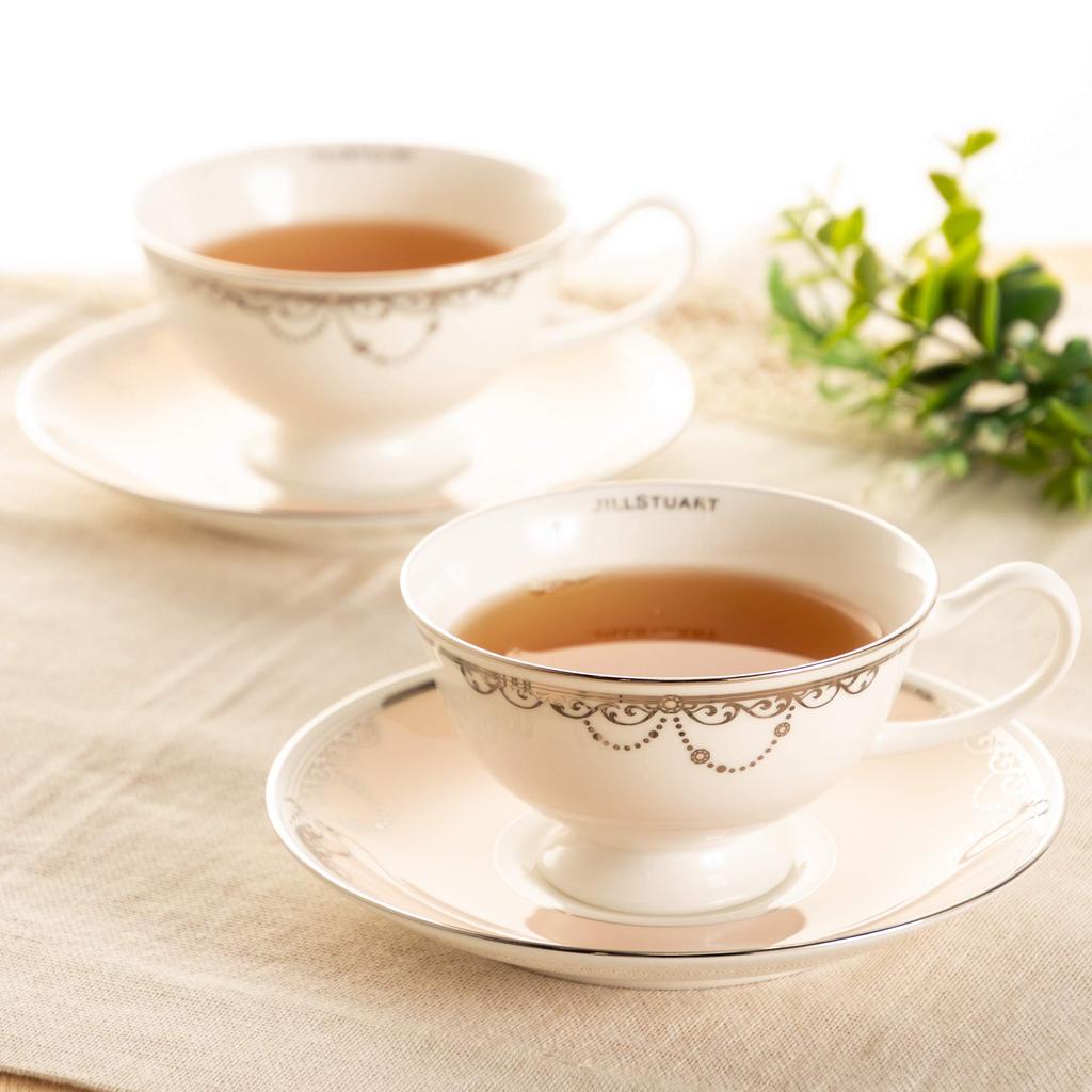 JILL STUART Cup and Saucer Set, 200cc, for Tea and Coffee, Made In Japan, 51852-23116