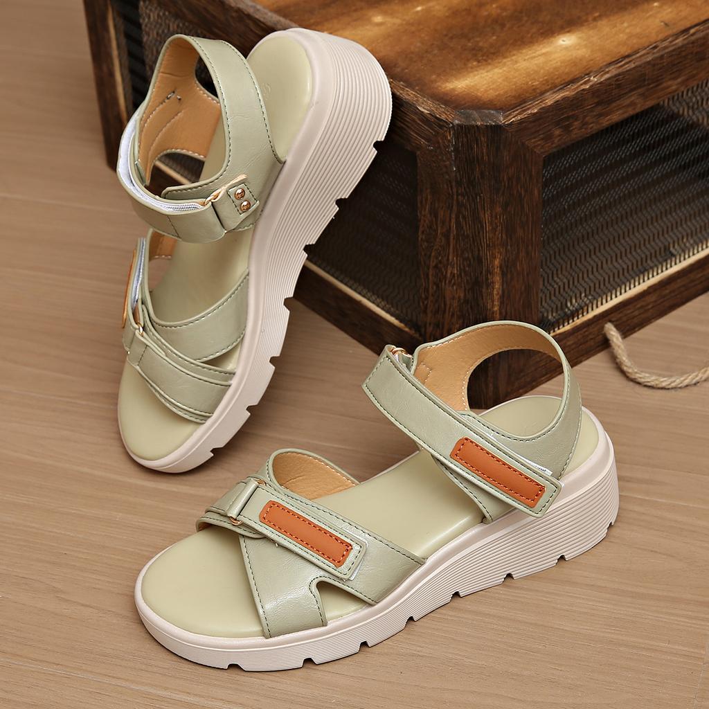 Summer New Velcro Women's Sandals Platform Casual Lightweight Large Size Sandals Fashion Versatile Women's Shoes
