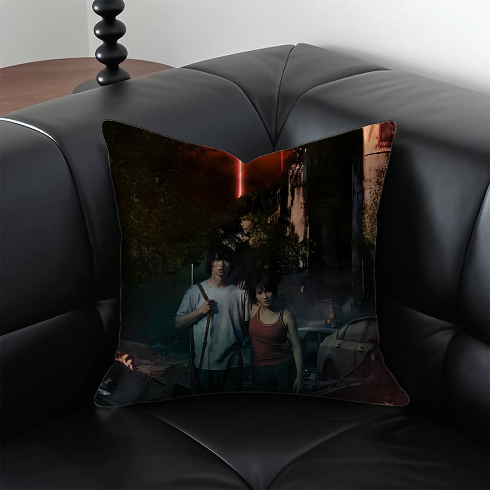 AAlice In BBorderland Cushion Cover Pillow Case Antidustmite Invisible Zipper Silky Short Plush Sofa Cushion