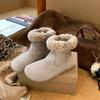 Winter Women's Snow Boots 2026 Comfortable Non Slip Outdoor Flat Ankle Boots Retro Suede Leather Cowboy Cotton Boots Botas