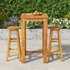 Vidaxl 3-Piece Bar Furniture Set, Solid Acacia Wood
