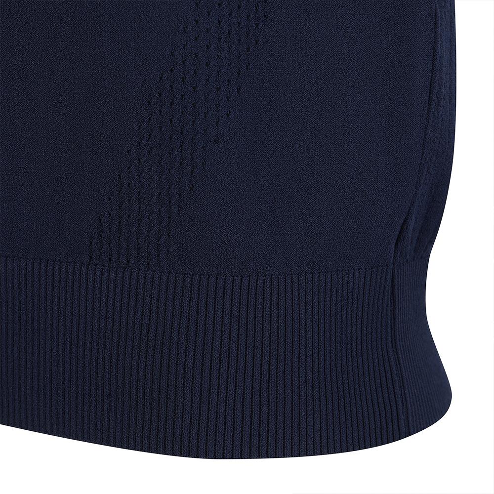 MALBON GOLF Slim Knit Crew Neck Short Sleeve Sweater Navy (Woman)