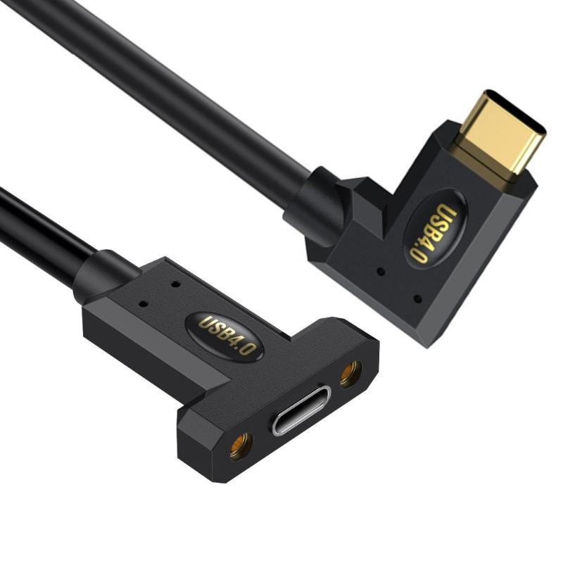 90 Degree USB4 Cable 40Gbps Data Transfer 240W USB C to USB C Cable Fast Charging 8K@60Hz USB 4 Cable