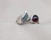 Red Garnet 925 Sterling Silver Ring – Adjustable Leaf Design, Natural Gemstone January Birthstone Jewelry