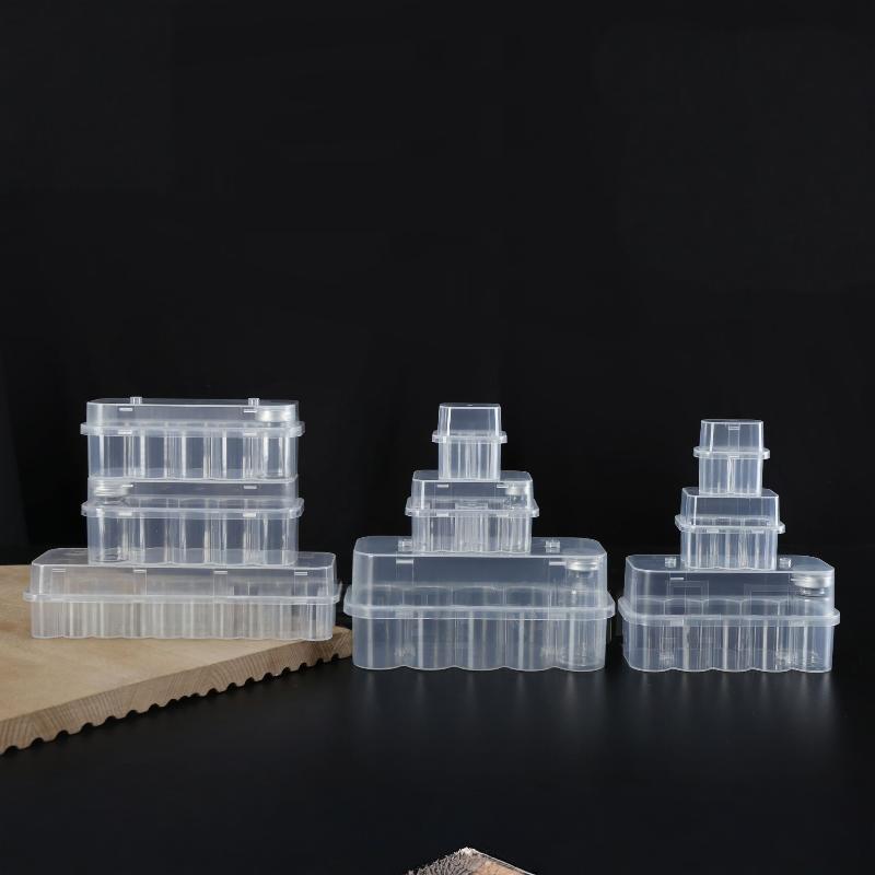 Scatola Porta Microprovette in Plastica Impilabile 4/10 Pezzi 3ML 2/4/6/24 Scomparti Custodia Porta Fiale Scatola Trasparente per Provette da Congelatore Organizzatore per Frigorifero