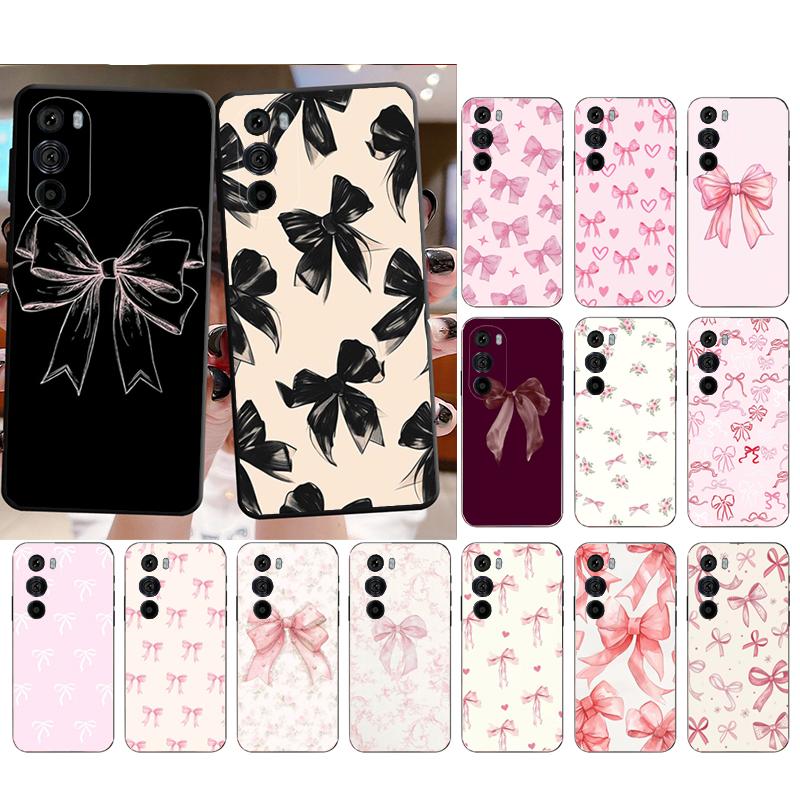 Pink Bow Tie Funda Phone Case For Motorola Edge 50 40 Pro 60 50 40 30 Ultra Neo Fusion Moto G Play G Stylus G Power G