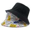 Reversible Fisherman Cap Big Head Bucket Hat Double-Sided Wear Outdoor plus Size Adjustable 56-64cm for Men And Women