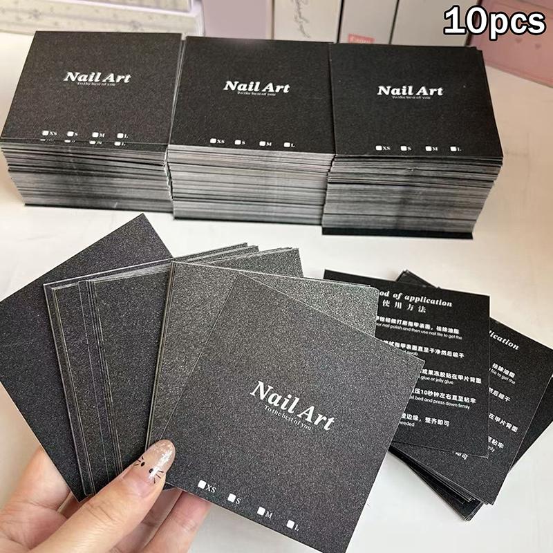 10 Sheets Press-On Nail Packaging Cards False Nail Design Swatch Display Handmade Manicure Sample Show Card For Salon