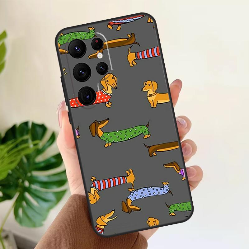 Dachshund Dog Soft Case For Samsung Galaxy S24 Ultra S21 S22 S23 S25 Plus S20 FE S9 S10 S23 FE Phone Cover