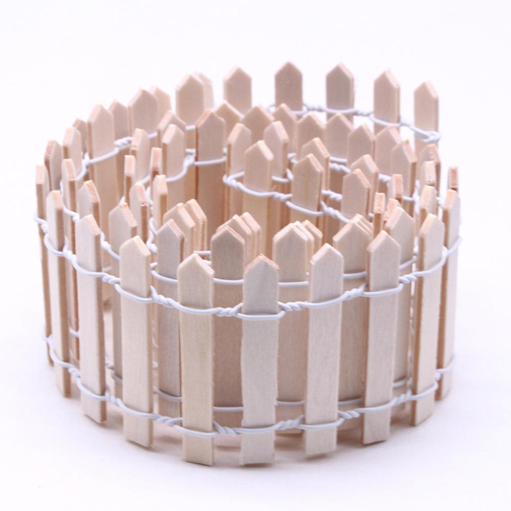 

Крошечный ландшафтный забор Кукольный домик Садовое украшение Забор Деревянный забор 5x90см DIY Поделки для украшения Суккулентов Цветочных горшков