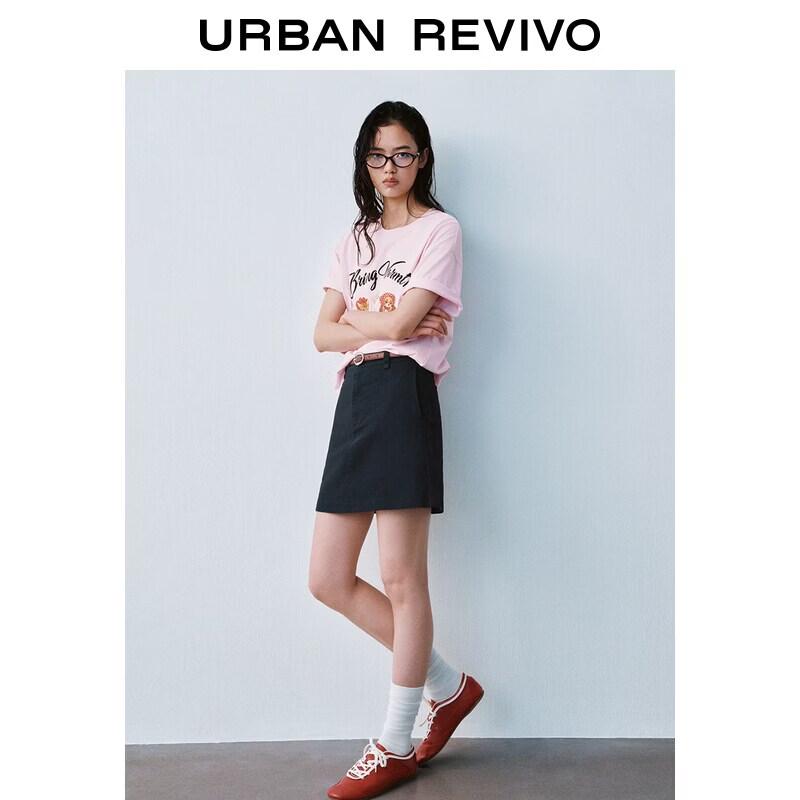 Women s High-Waisted Casual Skirt L
