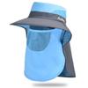 Summer Bucket Hat UV Protection Couple Shawl Fishing Hats Hollow Mesh Sun Protection Big Brim Caps Face Sunscreen Climbing Cap