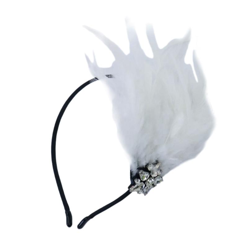 Cocktails Party Accessories Headband Cosplay Costume Flapper Women Music Festival Feathered Hairband Carnivals Headdress