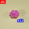 MOC Bricks Plant Petal Rose Flower Grass Tree Farm House Garden Accessories City View Country Building Blocks Children's Toys