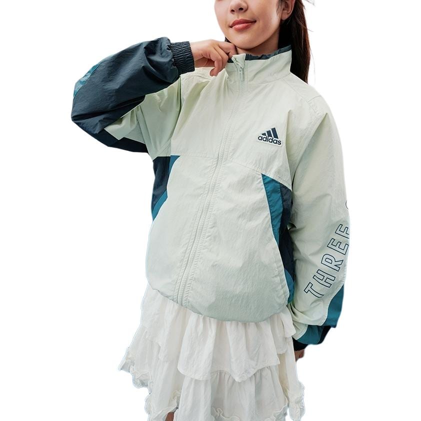 Adidas Jacket SS25 Linen Green Children Aged 3 7 Years Old IT0877