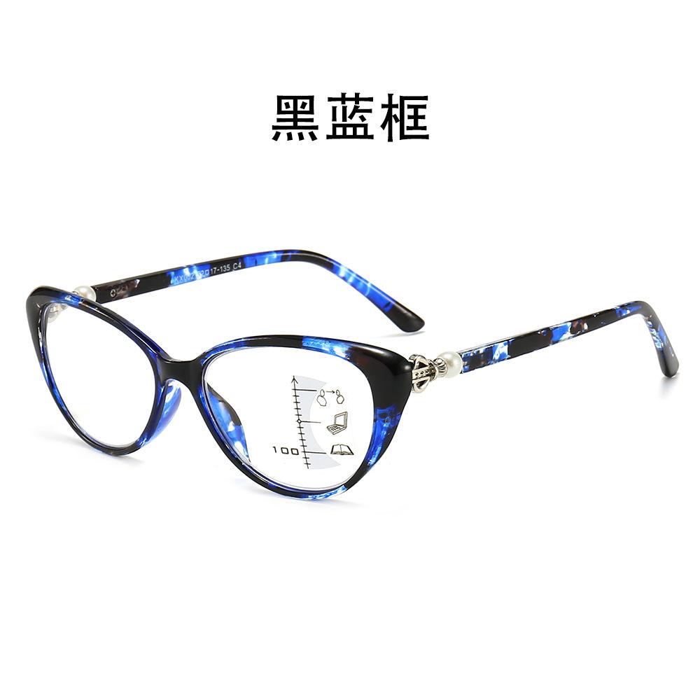 Modische Lesebrille mit progressiven Mehrstärken und Blaulichtfilter für Nah- und Ferngebrauch