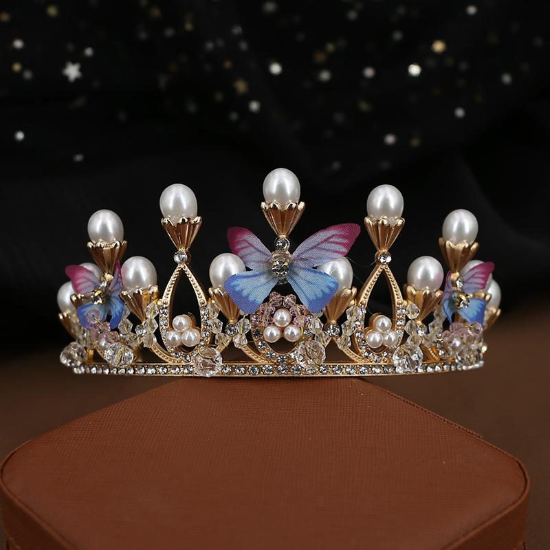 Bridal jewelry, wedding dress, accessories, fashionable colorful handmade crown, birthday baking decoration supplies, festive flowers