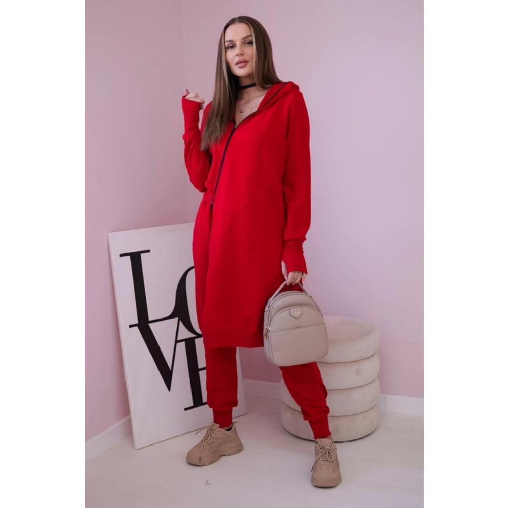 New Women's Hooded Sporty Fashionable Casual Zipper Large-sized Asymmetrical Long-sleeved Set