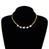 Wind Sexy Five-Color Crystal Necklace Simple Temperament High-End Star Collarbone Chain Woman