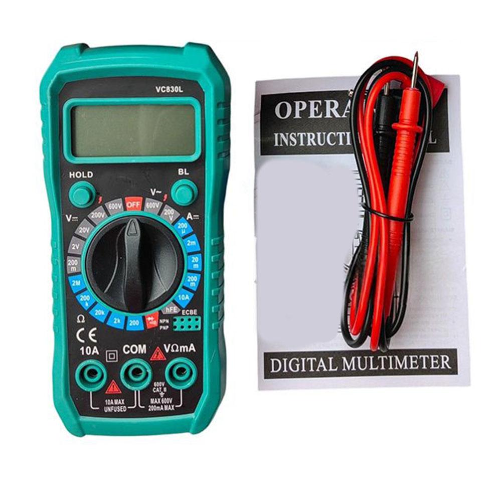VC830L Digital Multimeter Auto Range LCD Display for 200mV to 1000V DC Voltage 200mV to 700V AC Voltage Measurement