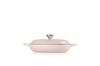 Le Creuset Cast Enamel Double Handed Pot Signature Buffet Casserole 22 Cm Shell Pink Gas IH Oven Compatible Japanese [Authorized Product]
