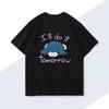 Pokémon Handheld Game Snorlax T-shirt Summer New Men's and Women's Japanese Harajuku Trend Loose Casual Short-sleeved Top