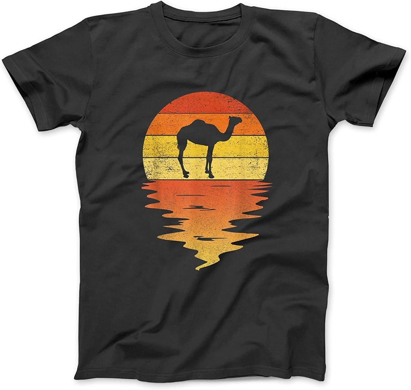 

Vintage Camel Shirt 70s Vintage Retro Sunset Camel T-Shirt DEC Mens Womens Unisex Tank Top Hoodie Longsleeve S чёрный