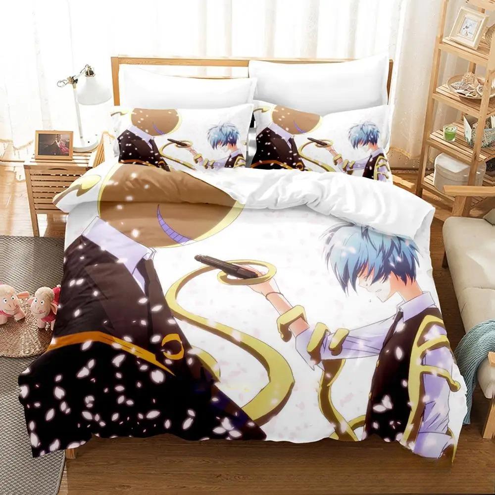Stylish Comfortable Twin Queen King Anime Assassination Classroom Koro sensei Boys Girls Size Bed Adult Quilt