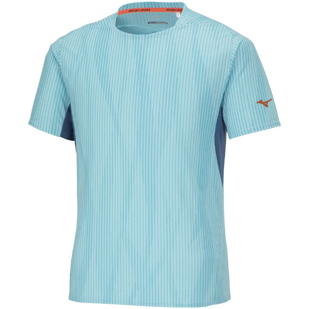 

Mizuno Dry Aeroflow Training Short Highly Tanaga Medium T-Shirt, Sleeve, Breathable, Sweat-Wicking, Quick-Drying, 32MAA020, Turquoise,