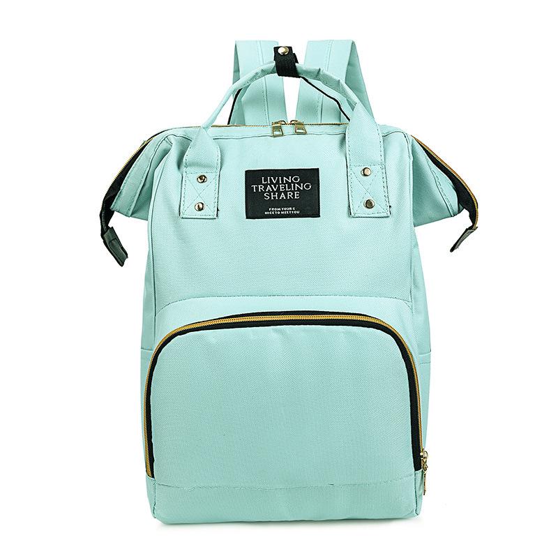 New Fashion Canvas Mummy Bag: Colorblock Backpack for Mom, Large Capacity Baby Bottle Handbag