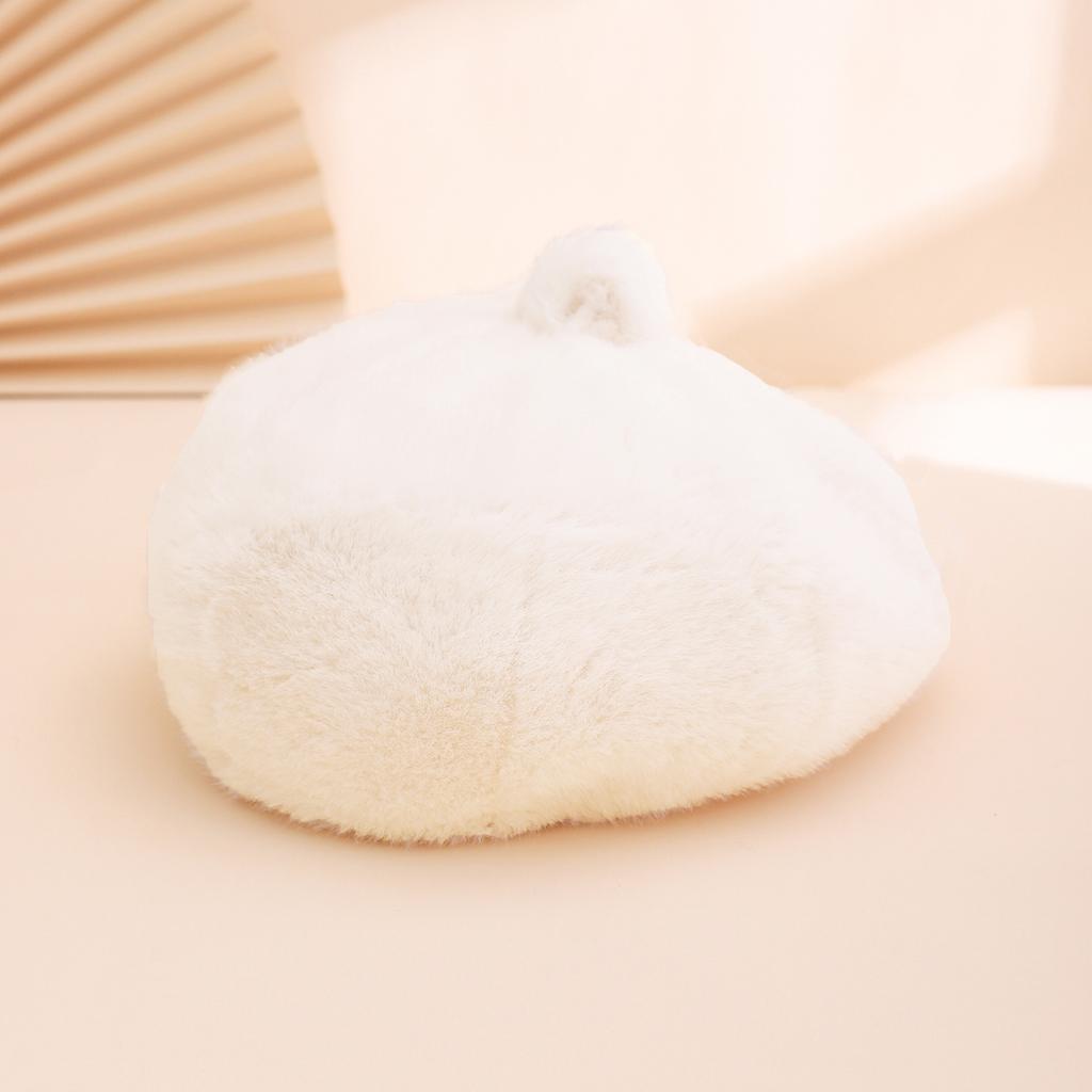 Autumn and winter imitation mink octagonal beret with top, cute lady, pumpkin hat, plush warm painter hat