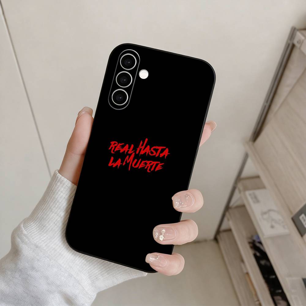 Anuel AA-Real Hasta La Muerte Handyhülle für Samsung Galaxy A73, A72, A71, A70, A53, A52, A51, Andere Weiche Schwarze Hülle