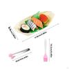 100 Pieces Wooden Sushi Boat Tableware Handmade Tool Serving Tray for