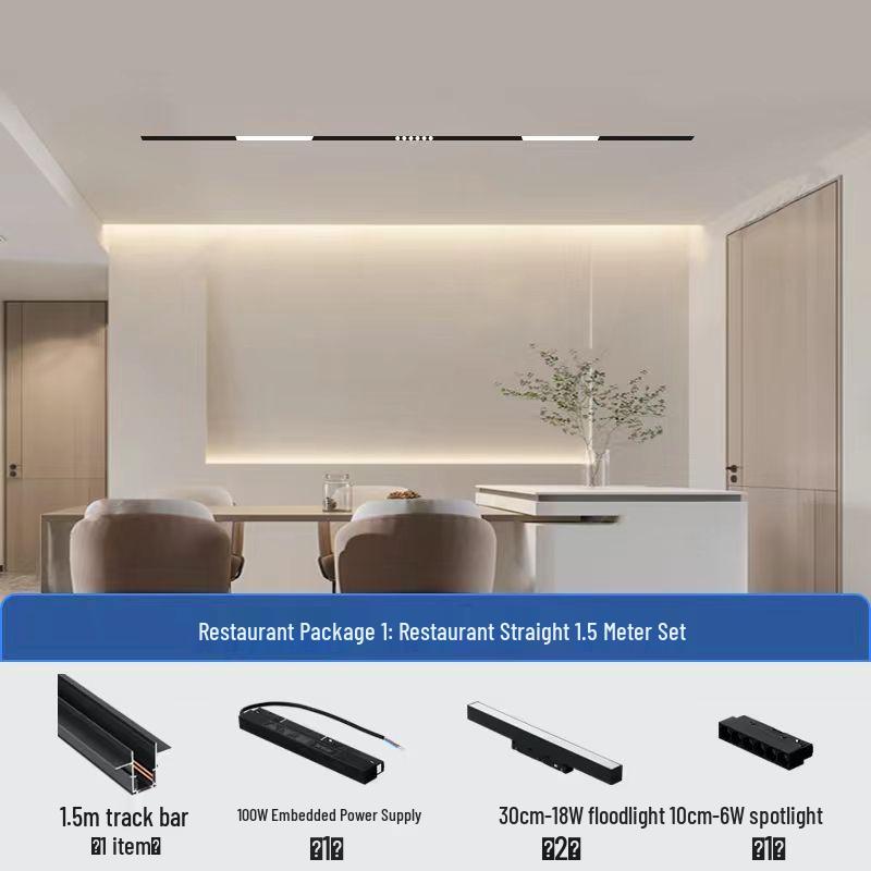 2025 Встраиваемый Магнитный Трек Светодиодный Линейный Световой Набор для Гостиной и Спальни