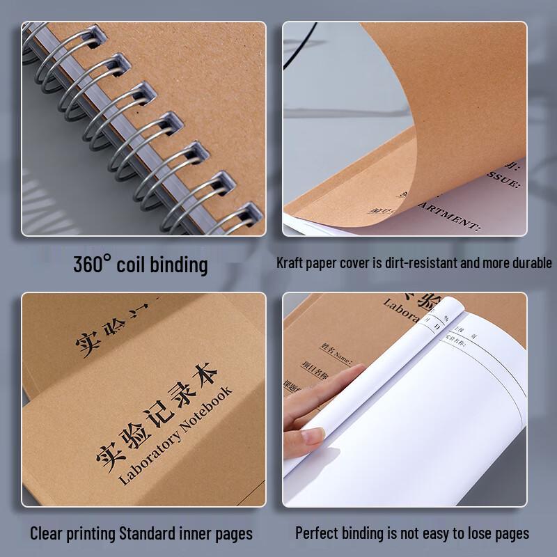 Langjie A4 Scientific Lab Record Notebook
