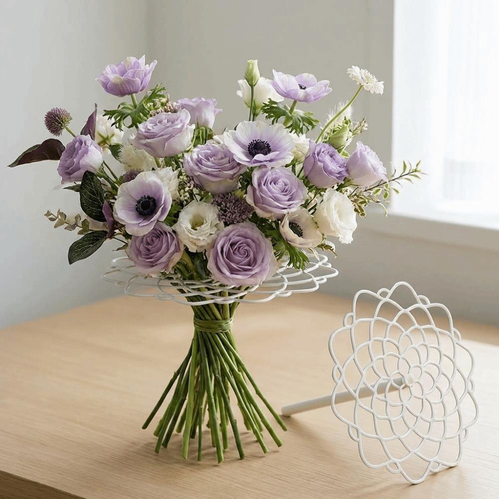 2er-Set Kunststoff-Spiral-Ikebana-Stielhalter Praktischer Professioneller Strauß Blumenarrangement-Halter Dekorativer Blumenvasen-Halter
