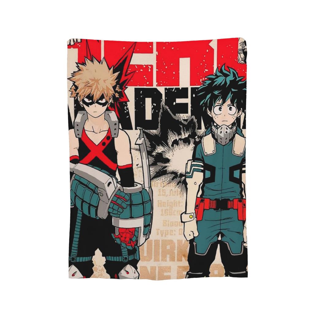 My Hero Academia Blankets Fleece Anime Warm Throw Blankets for Car Sofa Couch Bedroom Quilt