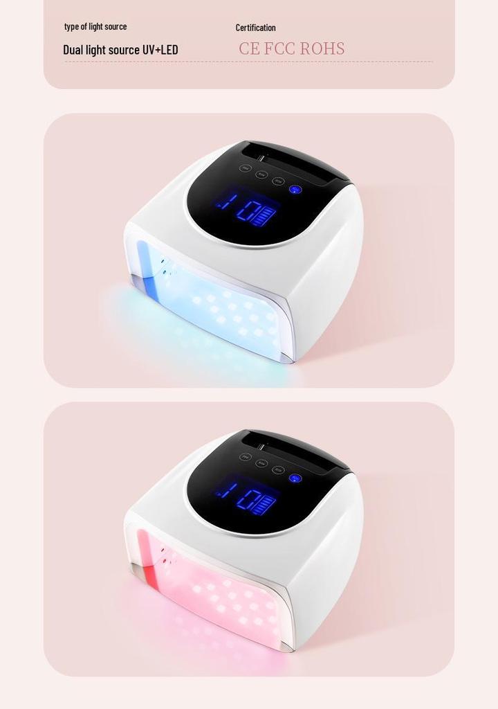 X30 Rechargeable 96W Portable Nail Gel Lamp - High Power Electroplated Nail Dryer
