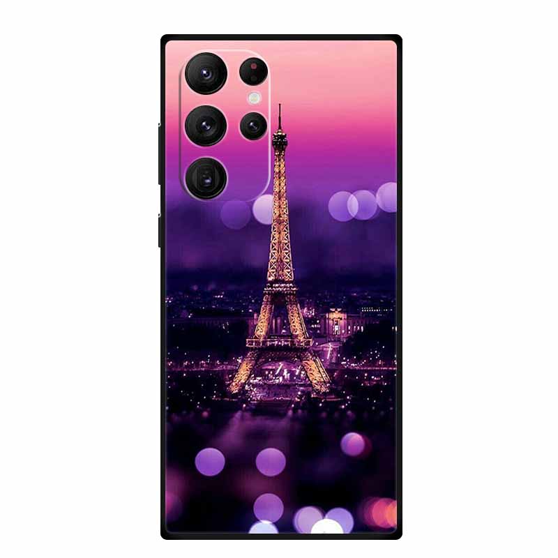 For Samsung S23 Ultra Phone Case Cover S23Ultra Black Silicone Soft Back Case For Samsung Galaxy S22 S23 Ultra Case S 23 Ultra
